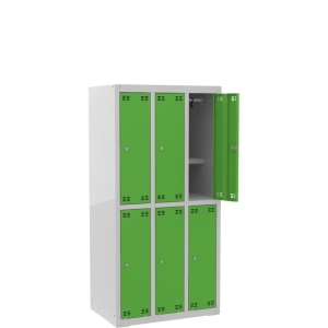 Szafka szkolna wąska SLIM 6D z półką s=73,5cm, h=150cm