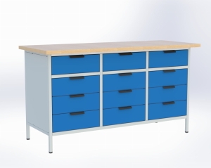 WB 400kg - L3/M12+M12+M12 - Stół warsztatowy